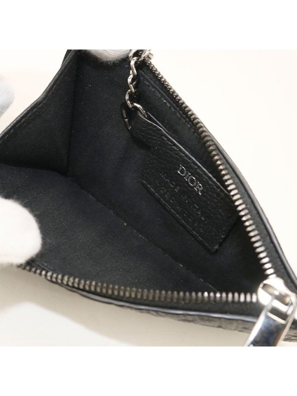 Dior Fragment Case Gravity Coin Purse Leather - Picture 4 of 6